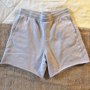 Light purple fleece shorts